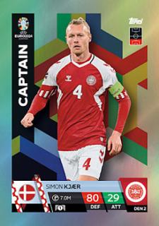 Simon Kjaer Denmark Topps Match Attax EURO 2024 Captain #DEN2
